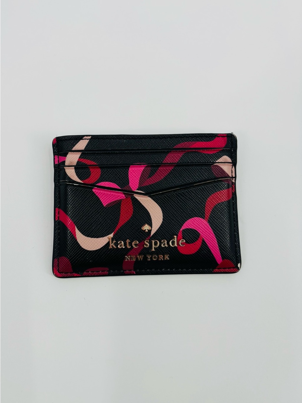 Kate Spade ribbon print card holder